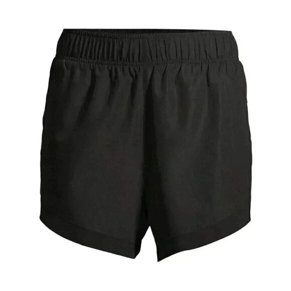 Athletic Works Dri-Works Women's Black Nylon Running Shorts w Brief NEW NWT - Picture 1 of 10